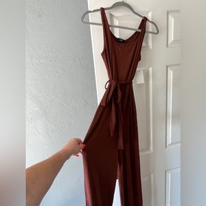 BRAND NEW BROWN JUMPSUIT